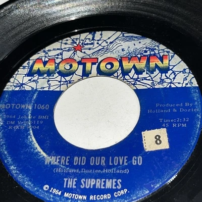Supremes - Where Did Our Love Go / He Means The World To Me - Motown 45 RPM 1964 Foto 1 de 4