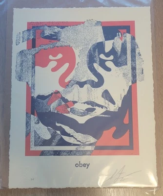 Shepard Fairey Obey Giant “Torn Icon” Art Print Letterpress Signed AP - Image 1 of 2