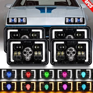 4pcs 4x6'' LED Headlights Hi/Lo Beam For Chevrolet Camaro Iroc-Z Z28 1982-1992 - Picture 1 of 24