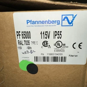 Pfannenberg 11665154055, 115V Reverse Flow Type 12 Filter Fan PF65000 - Picture 1 of 3