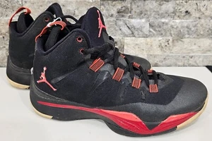 Nike Jordan Super.Fly 2 Black Basketball Shoes Black Red Youth Size 6.5Y Retro - Picture 1 of 5