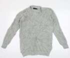 Prettylittlething Womens Grey Cowl Neck Acrylic Pullover Jumper Size M
