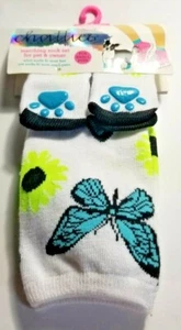 Pet & Owner Sock Set for You & Your Pet Matching Butterfly & Flowers NEW - Picture 1 of 3