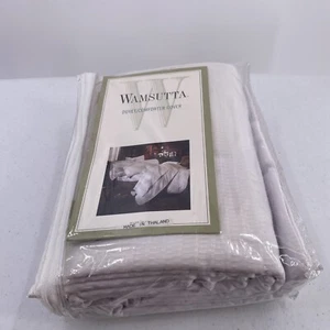 Funda edredón edredón Wamsutta blanca tamaño doble algodón gofre viñedo blanco - Imagen 1 de 6