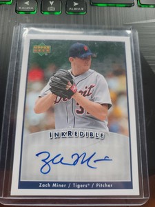 2006 Upper Deck INKredible #ZM Zach Miner Autograph  Detroit Tigers MLB