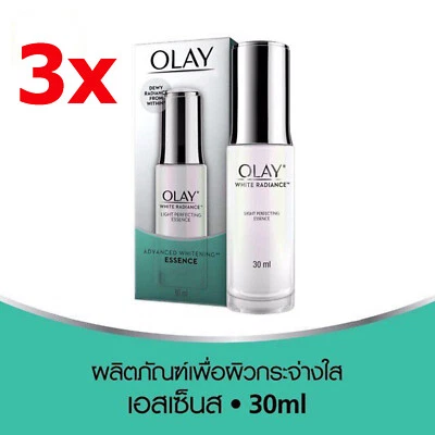3x Olay White Radiance Esencia Perfeccionadora de Luz Blanqueamiento para Aclarar la Piel 30 ml. Foto 1 de 3