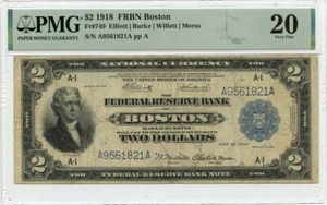 1918 $2 FRBN Boston Elliott Burke Willett Morss Fr# 749 PMG VF20 GCC Gold - Picture 1 of 2