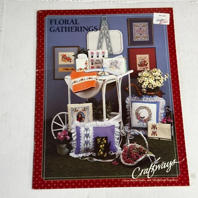 Cross Stitch Charts Needlecraft Transfers Embroidery Floral Gatherings Craftways - Image 1 of 4