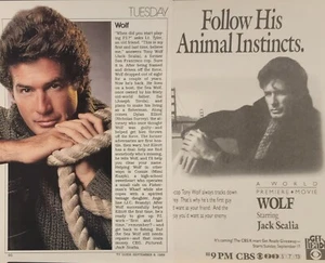 2 1989 TV Guide Druckanzeigen Wolf Jack Scalia - Bild 1 von 1