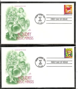 US SC # 3828b Christmas Music Makers -2003- FDC. Artcraft Cachet. - Picture 1 of 2