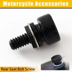 Black Rear Fender Seat Rack Knurled Bolt fit for Harley Touring Softail Dyna NEW - Bild 1 von 17