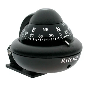 Ritchie X-10B-M RitchieSport Bracket Mount Magnetic Boat Compass Ball Black - Picture 1 of 1