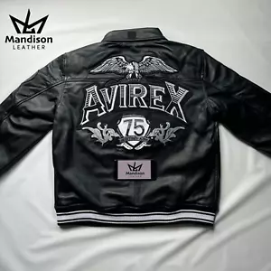 Avirex Aviators King Lederjacke, schwarz Avirex Eagle 75 Fliegerjacke - Bild 1 von 6