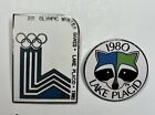 1980 Lake Placid Olympic Pins ~ Games Logo & Mascot Roni ~ Lot of 2
