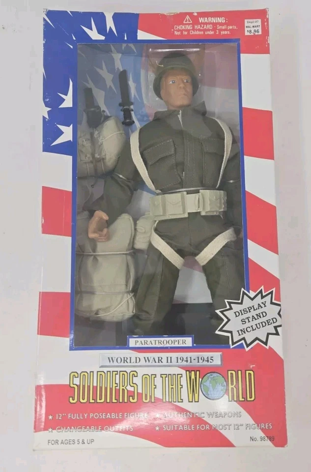 Figura de acción de 12" Soldados del Mundo Paracaidista Segunda Guerra Mundial 1941-1945 de colección Foto 1 de 1
