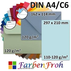 FarbenFroh Briefpapier-Set  DIN A4 + DIN C6 - Bild 1 von 15