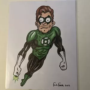 Arte cómico de Green Lantern como Rick & Morty Mashup dibujo original de Frank Forte - Imagen 1 de 2