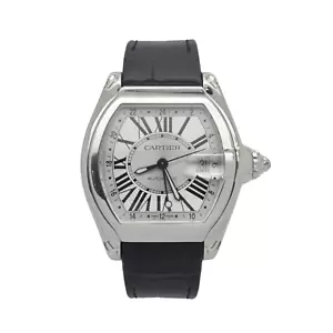 Cartier Roadster GMT 42mm Stainless Steel Automatic Watch 2722 w/ Box RESERVE - Picture 1 of 7