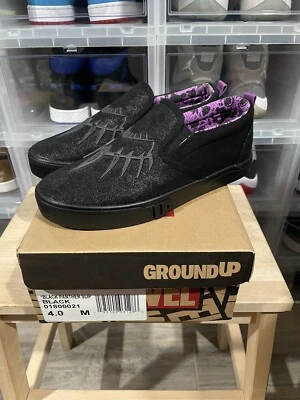 Ground Up X Marvel Black Panther Low Top Slip On Sneaker Kids’ Size 4.0 - Image 1 of 4