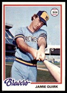 1978 Topps Jamie Quirk Baseball Cards #95