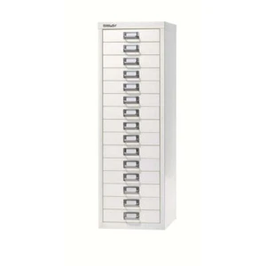 15 Drawer Maxi Tall Filing Cabinet Chalk White - QUALITY DURABLE STEEL METAL - Picture 1 of 3
