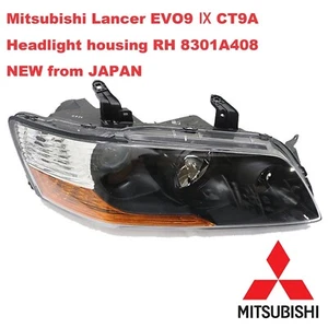 Carcasa de faro RH 8301A408 genuina Mitsubishi Lancer EVO9 IX CT9A de JAPÓN - Imagen 1 de 7