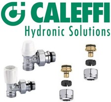 KIT CALEFFI VALVOLA TERMOSTATIZZABILE + DETENTORE TUTTE LE MISURE X TERMOSIFONE