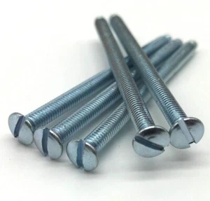 M3.5 x 50MM PLATA ENCHUFE ENCHUFE TOMA DE CORRIENTE TORNILLO ELÉCTRICO - Imagen 1 de 5