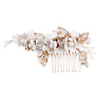  Bridal Hair Accessories Handmade Flower Comb Hairpin Headpiece Orange Cheer Bow