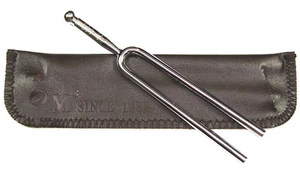 New FOM tuning fork A-440 in brown leatherette pouch 4.5mm high quality steel - Picture 1 of 2