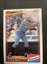 1991 Topps Bazooka Shining Stars #10 George Brett Kansas City Royals Great