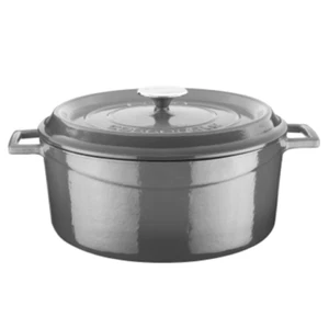 Lava Arcata Cast Iron 7 Quart Round Casserole Dish with Lid Gray - 300059 - Picture 1 of 1