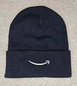 AMAZON Prime Blue/White Logo TECH COMPANY BEANIE Warm Winter Work Hat Ski Cap - Picture 1 of 2