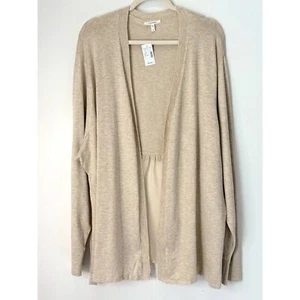 Maurices Mixed Media Neutral Minimalist Sweater Cardigan Size 4X New NWT k60 - Picture 1 of 16