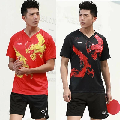 LI-NING Li Ning Men's table tennis Asian Cup 2019 Clothing Set shirt+shorts 2133A