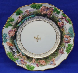 Placa de escena en relieve Ginori Doccia Capodimonte, 8 1/2" #7 antigua (GE1) - Imagen 1 de 18