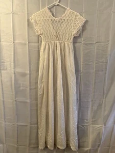 Suzy Star Long White Negligée Nightgown Robe Set Sexy Wedding Satin S Vintage - Picture 1 of 15