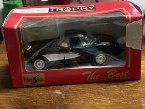 Maisto Trophy The Best Chevy Corvette Black Diecast Car 1/43 Scale - Picture 1 of 6