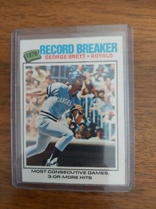 1977 O Pee Chee Baseball George Brett Record Breaker Card #261