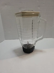 Oster Kitchen Center Food Processor Blender Jar Glass Pitcher Lid & Blade - Picture 1 of 7
