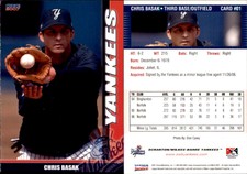 Chris Basak 2007 Choice Scranton/Wilkes-Barre Yankees #1 Card *AutographDen*