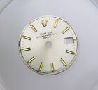 Vintage Genuine Rolex Ladies Date 26mm 6917 6517 Silver & Yellow Gold Watch Dial