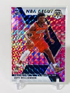 2019-20 Panini Mosaic NBA Debut Pink Camo Prizm Zion Williamson #269 Rookie RC - Picture 1 of 5