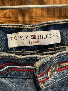 Vtg Tommy Hilfiger Y2K Embroidered Stars & Stripes Perfect T Jeans Straight Leg - Picture 1 of 12