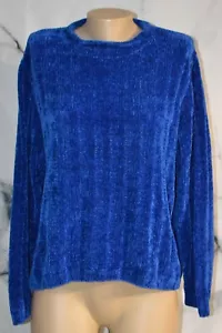 Suéter KNIT FIT Azul Cuello Redondo XL Mangas Largas 100% Acrílico Muy Suave - Imagen 1 de 7