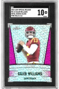 CALEB WILLIAMS 2023 Leaf Special Release Rookie "Pink Mojo" #4 of 10 Gem Mint 10 - Picture 1 of 2