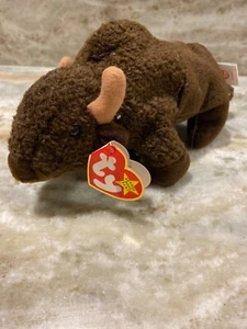Juguete de peluche Ty Beanie Baby Roam The Bison Buffalo retirado 1998 nuevo con etiquetas nuevo - Imagen 1 de 3