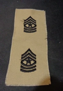 ARMY TAN DESERT DCU CAMO CLOTH SERGEANT MAJOR E-9 - Picture 1 of 8
