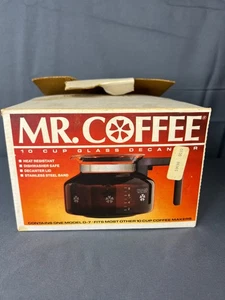 Jarra de vidrio vintage Mr. Coffee flores de repuesto 10 tazas nueva en caja - Imagen 1 de 5