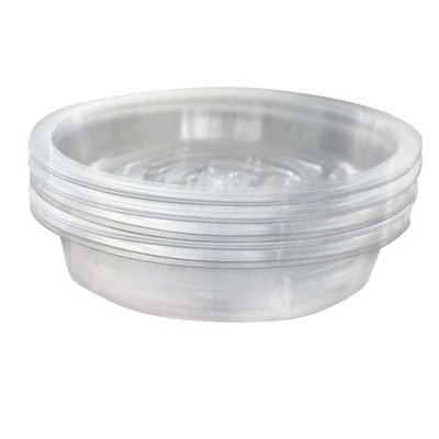 10" Clear Thick Plastic Heavy Duty Sturdy Plant Saucer Drip Trays Fit 5 Pack - Image 1 of 4